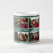 Retro Streep - 8 Foto Collage Grote Koffiekop (Voorkant)