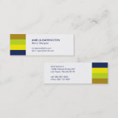 Retro streept de creatieve professionele kleine mini visitekaartje (Voorkant / Achterkant)