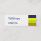 Retro streept de creatieve professionele kleine mini visitekaartje (Achterkant)