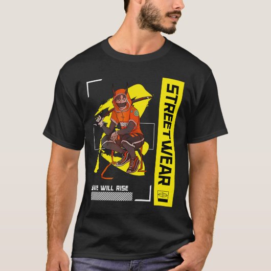 Retro streetkleding t-shirt (Voorkant)