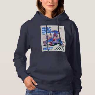 Retro Streetwear Urbane Karakters Grafische Dames Hoodie