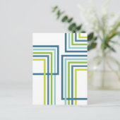 Retro Strepen 2 (1) Abstract Design Briefkaart (Staand voorkant)