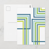 Retro Strepen 2 (1) Abstract Design Briefkaart (Voorkant / Achterkant)