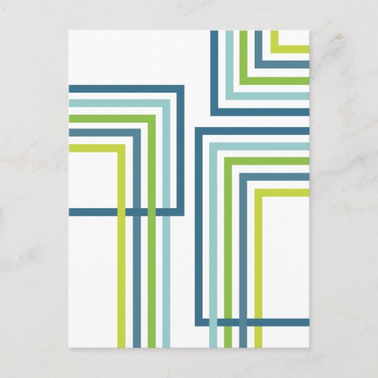 Retro Strepen 2 (1) Abstract Design Briefkaart (Voorkant)