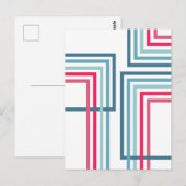 Retro Strepen 2 (1) Abstract Ontwerp Briefkaart (Voorkant / Achterkant)