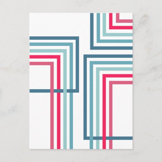 Retro Strepen 2 (1) Abstract Ontwerp Briefkaart (Voorkant)