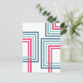 Retro Strepen 2 (2) Abstract Design Briefkaart (Staand voorkant)