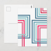 Retro Strepen 2 (2) Abstract Design Briefkaart (Voorkant / Achterkant)