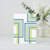 Retro Strepen 2 (2) Abstract Design Briefkaart (Staand voorkant)