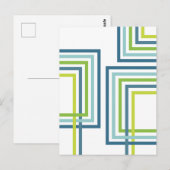 Retro Strepen 2 (2) Abstract Design Briefkaart (Voorkant / Achterkant)