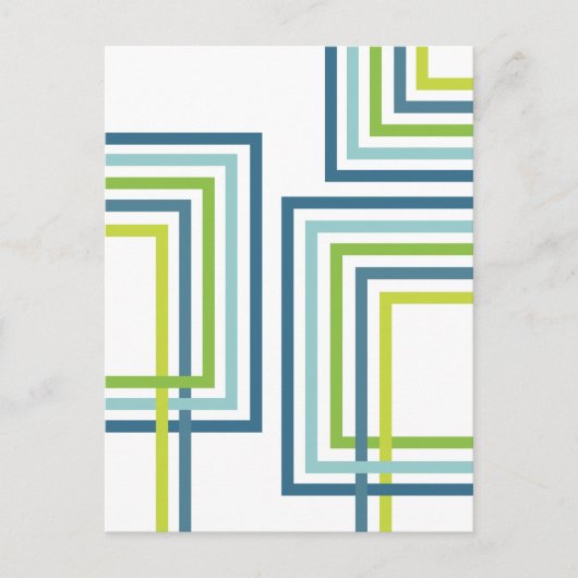 Retro Strepen 2 (2) Abstract Design Briefkaart (Voorkant)