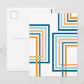 Retro Strepen 2 (2) Abstract Ontwerp Briefkaart (Voorkant / Achterkant)