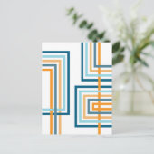 Retro Strepen 2 (3) Abstract Design Briefkaart (Staand voorkant)