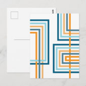 Retro Strepen 2 (3) Abstract Design Briefkaart (Voorkant / Achterkant)
