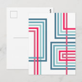 Retro Strepen 2 (3) Abstract Ontwerp Briefkaart (Voorkant / Achterkant)