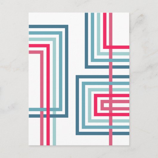 Retro Strepen 2 (3) Abstract Ontwerp Briefkaart (Voorkant)