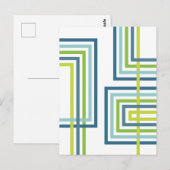 Retro Strepen 2 (3) Abstract Ontwerp Briefkaart (Voorkant / Achterkant)
