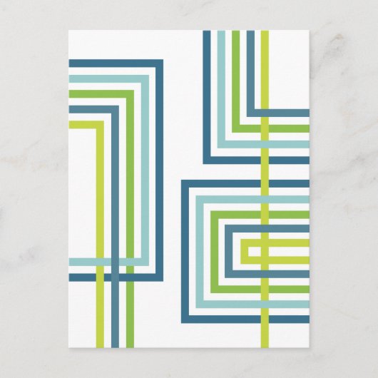 Retro Strepen 2 (3) Abstract Ontwerp Briefkaart (Voorkant)