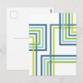 Retro Strepen 2 (4) Abstract Ontwerp Briefkaart (Voorkant / Achterkant)