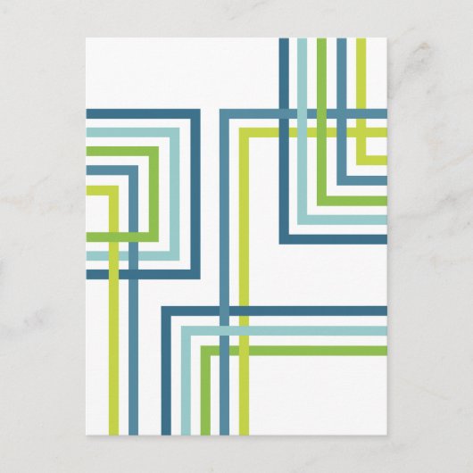 Retro Strepen 2 (4) Abstract Ontwerp Briefkaart (Voorkant)