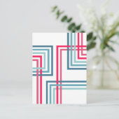 Retro Strepen 2 (4) Abstract Ontwerp Briefkaart (Staand voorkant)