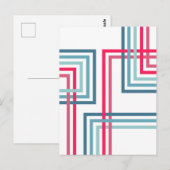 Retro Strepen 2 (4) Abstract Ontwerp Briefkaart (Voorkant / Achterkant)