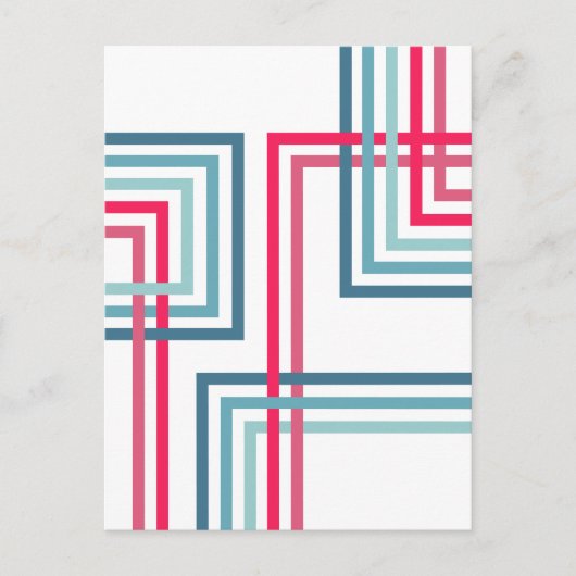 Retro Strepen 2 (4) Abstract Ontwerp Briefkaart (Voorkant)