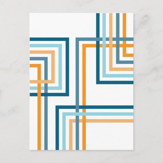 Retro Strepen 2 (4) Abstract Ontwerp Briefkaart (Voorkant)