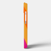 Retro strepen 70s Sinaasappel Mosterd Groovy Case-Mate iPhone Case (Achterkant / Links)