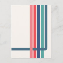 Retro Strepen Abstracte Kunst Ansichtkaart