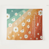 Retro Strepen | Afstudeer Foto Booth Achtergrond Wandkleed (Voorkant (horizontaal))