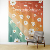 Retro Strepen | Afstudeer Foto Booth Achtergrond Wandkleed (In situ)