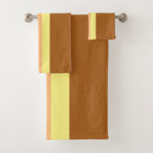 Retro Strepen Badhanddoeken (Oranje Multi) Bad Handdoek (Insitu)