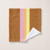 Retro Strepen Badhanddoeken (Oranje Multi) Bad Handdoek (Wasdoekje)