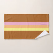 Retro Strepen Badhanddoeken (Oranje Multi) Bad Handdoek (Handdoek)