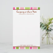 retro strepen briefpapier (Staand voorkant)