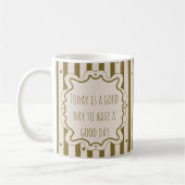 Retro Strepen Custom Quote Mok | Gepersonaliseerde (Links)