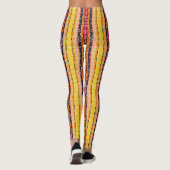 Retro Strepen en Harten Multi Kleur  Leggings (Achterkant)