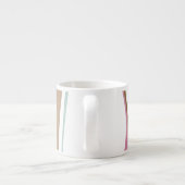 Retro Strepen Espresso Kop (Achterkant)