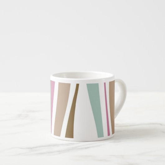 Retro Strepen Espresso Kop (Voorkant rechts)