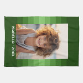 Retro Strepen - Groen - Eenvoudige Foto Theedoek (Horizontaal)