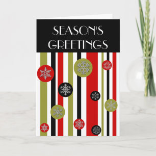  retro strepen, GROETEN VAN HET SEIZOEN Feestdagen Kaart