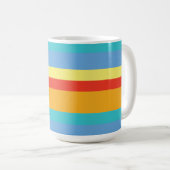 Retro strepen koffiemok (Voorkant rechts)