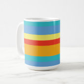 Retro strepen koffiemok (Voorkant links)