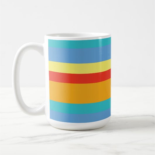 Retro strepen koffiemok (Links)