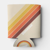 Retro Strepen met Naam Blikjeskoeler (Achterkant)