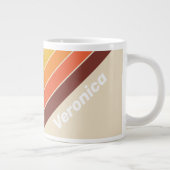 Retro Strepen met Naam Grote Koffiekop (Rechts)