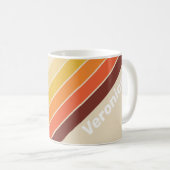 Retro Strepen met Naam Koffiemok (Voorkant rechts)