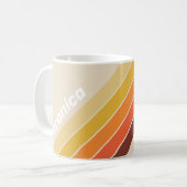 Retro Strepen met Naam Koffiemok (Voorkant links)