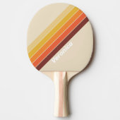Retro Strepen met Naam Tafeltennisbatje (Voorkant)